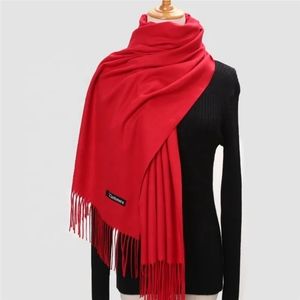 Red Cashmere long scarf